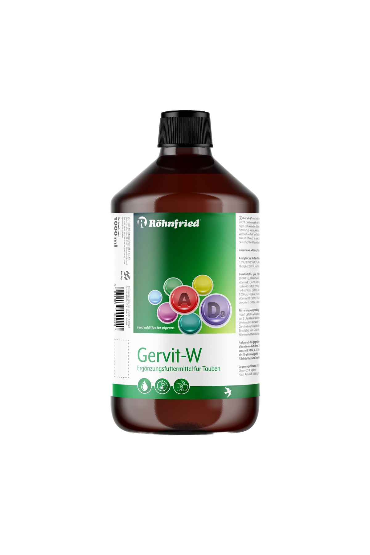 Röhnfried Kuşlar Için Multivitamin Gervit-w ( 30 Ml ) (18 Adet Vitamin )