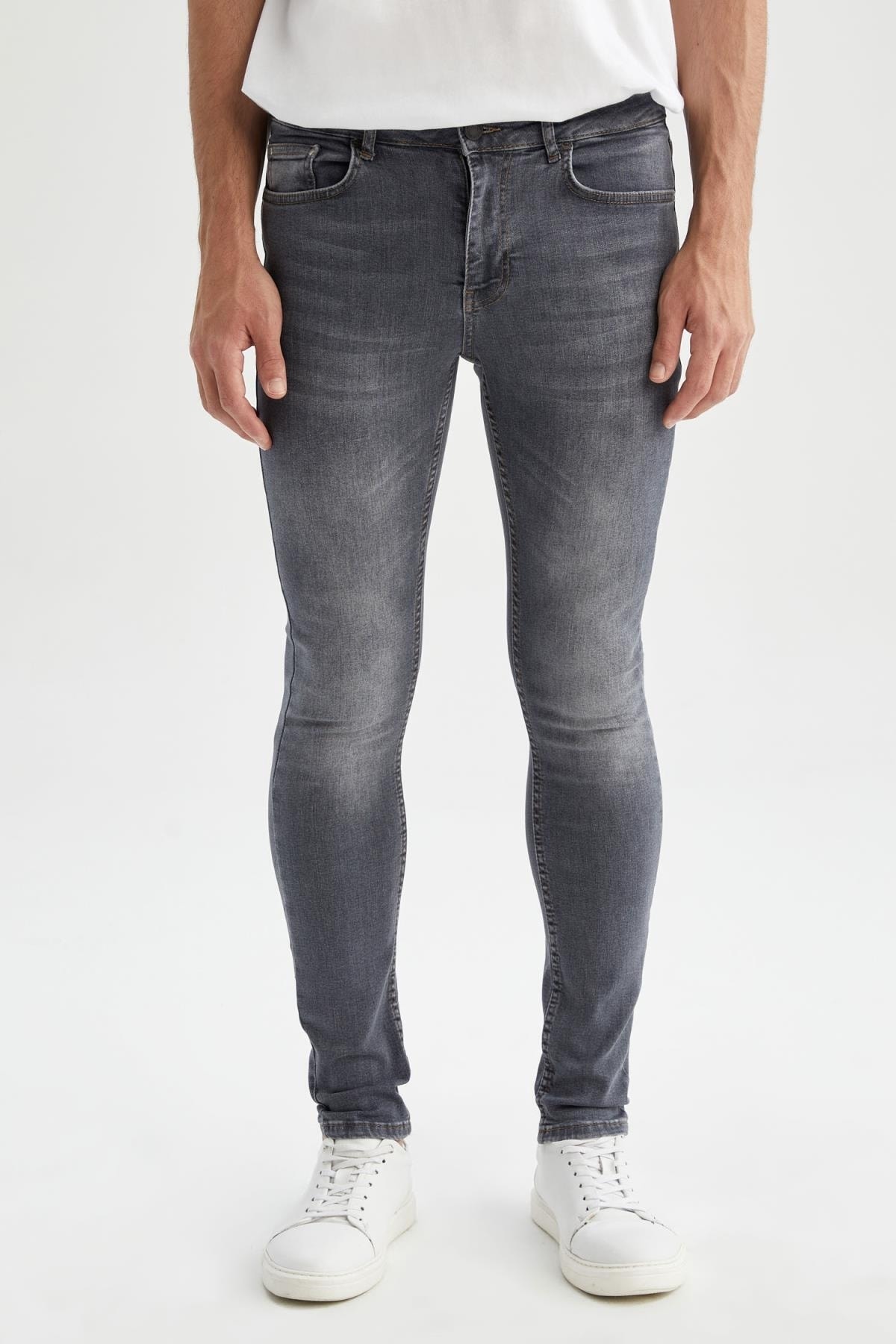 DeFacto Jeans Grau Skinny