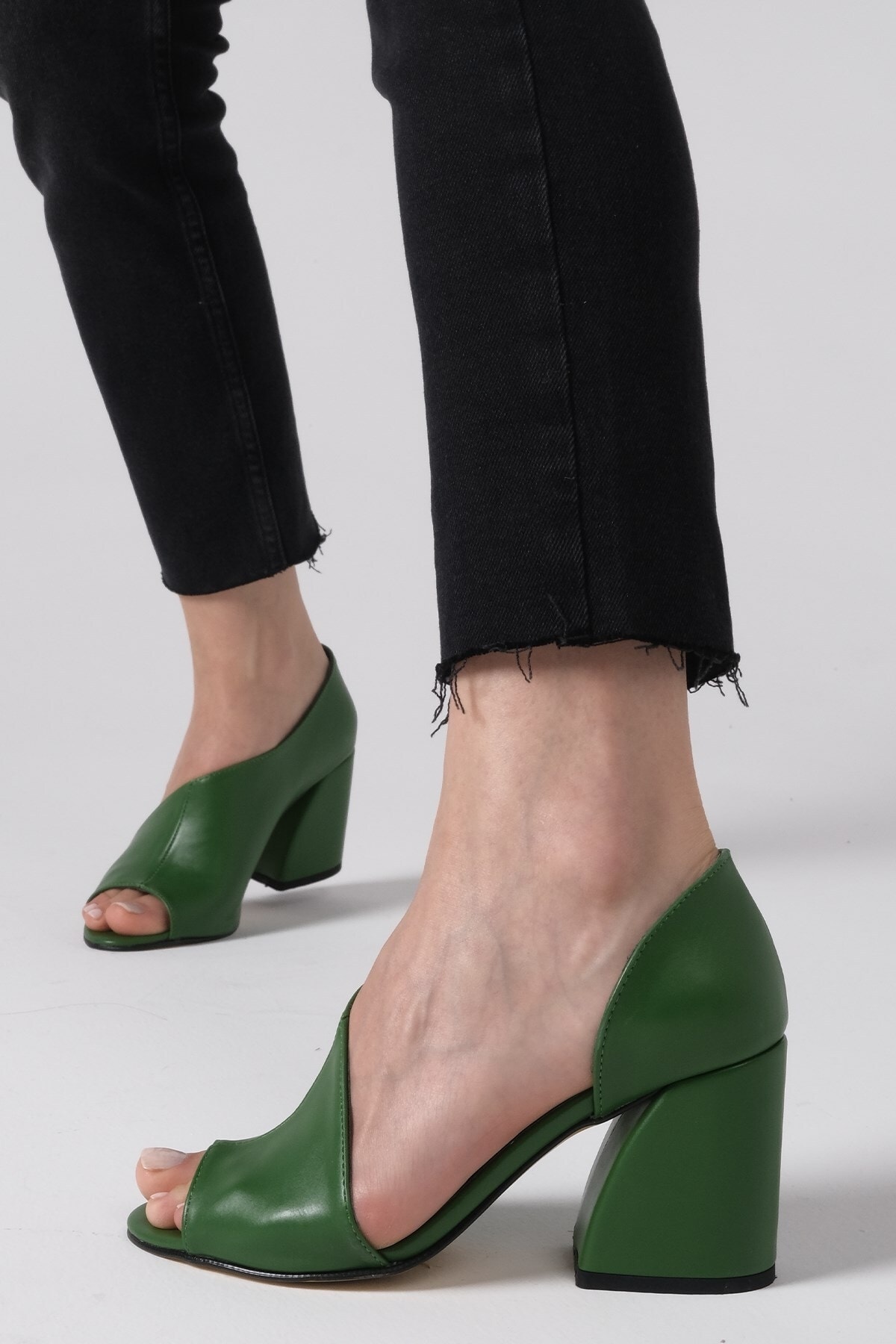 Mio Gusto Eva Yeşil Topuklu Ayakkabı