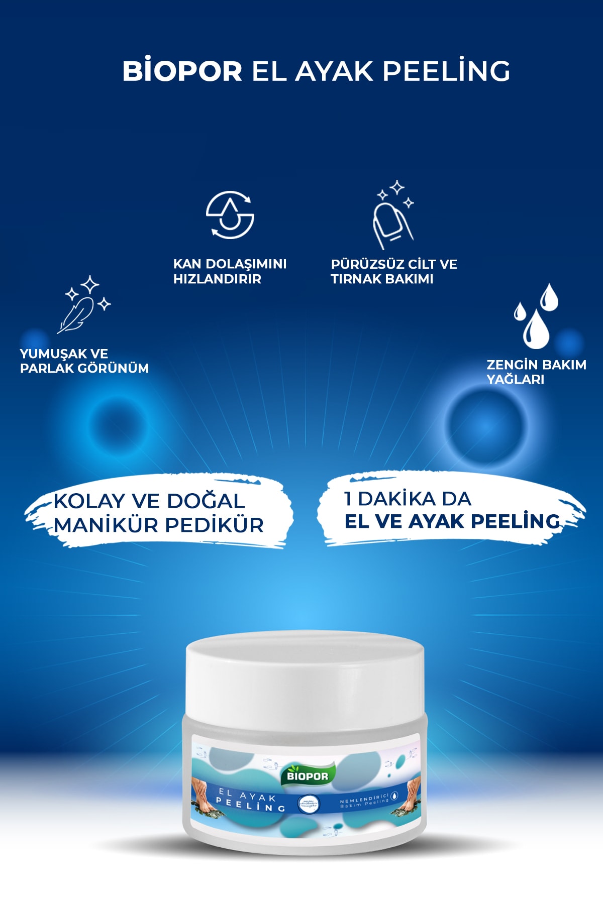 biopor El Ayak Manikür &amp; Pedikür Peeling 300 ml QN7376