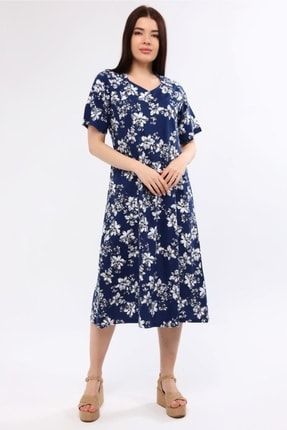 Kadın Yazlık Kısa Kol Pamuklu Penye Elbise ONE1057