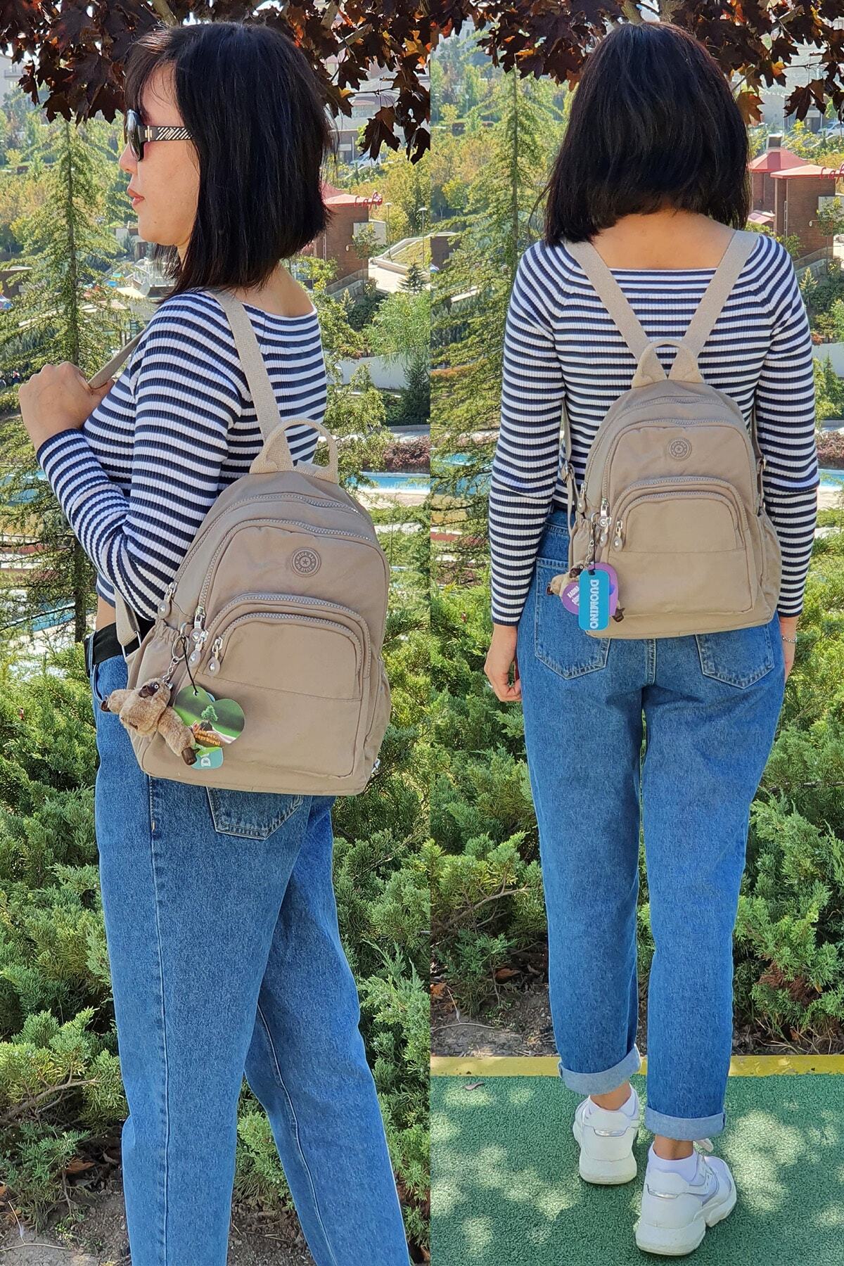 کوله پشتی زنانه بژ NEMO GROUP | nemobags251klinkırfcmegastoregroup اورجینال - تصویر 3