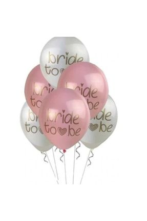 Bride Baskılı Balon 10 Lu Pembe Beyaz bridebalon