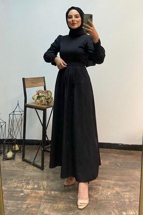 Rita Kuşaklı Elbise - Siyah CELB3018ML