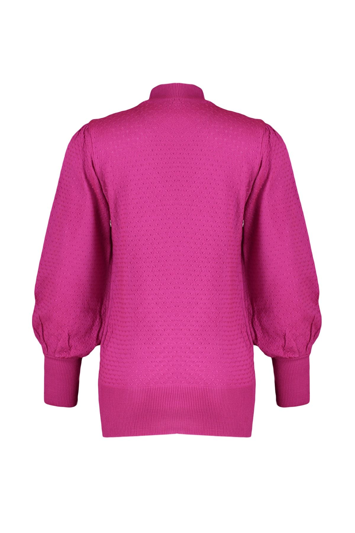 Trendyol Collection-Pulover tricotaj cu guler fucsia TWOAW21KZ0817 6
