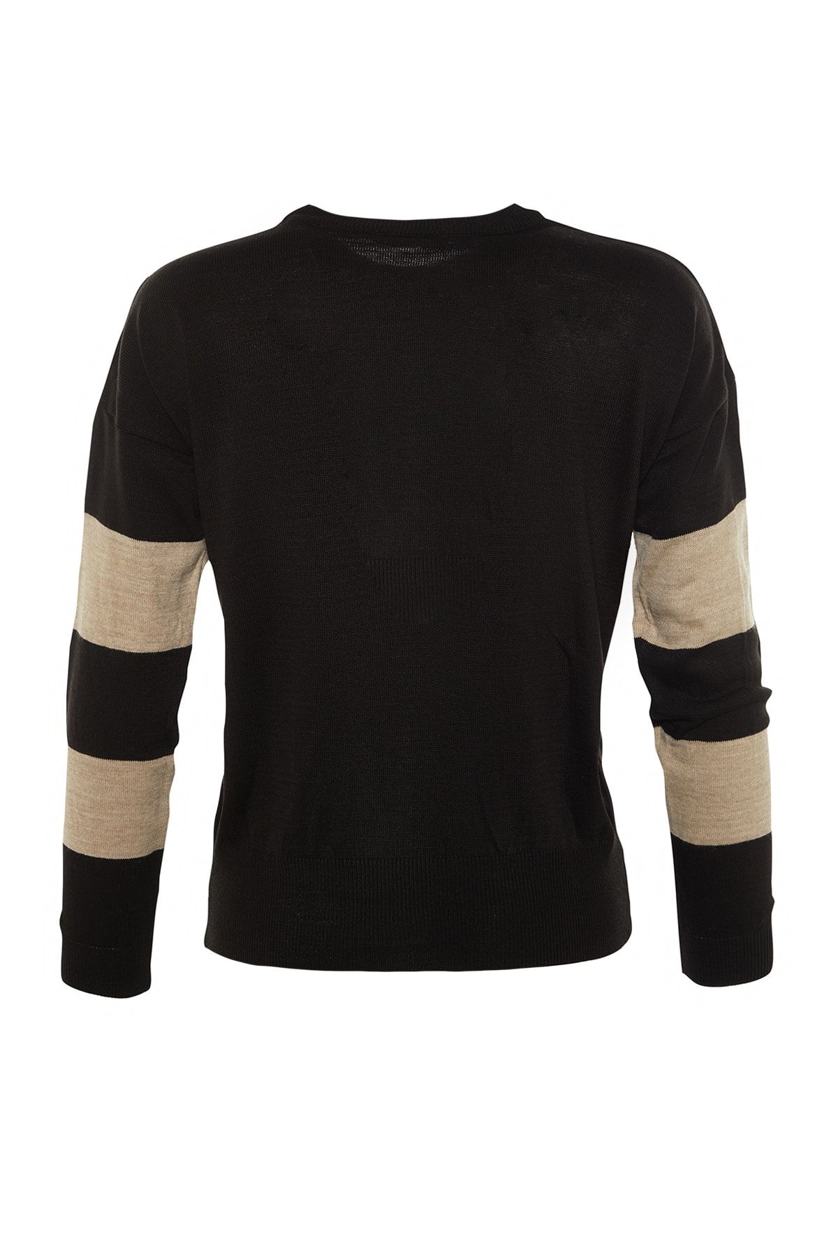 Trendyol Collection-Kamelfarbener Blockstrick-Strickpullover mit Rundhalsausschnitt TWOAW20KZ0909 8