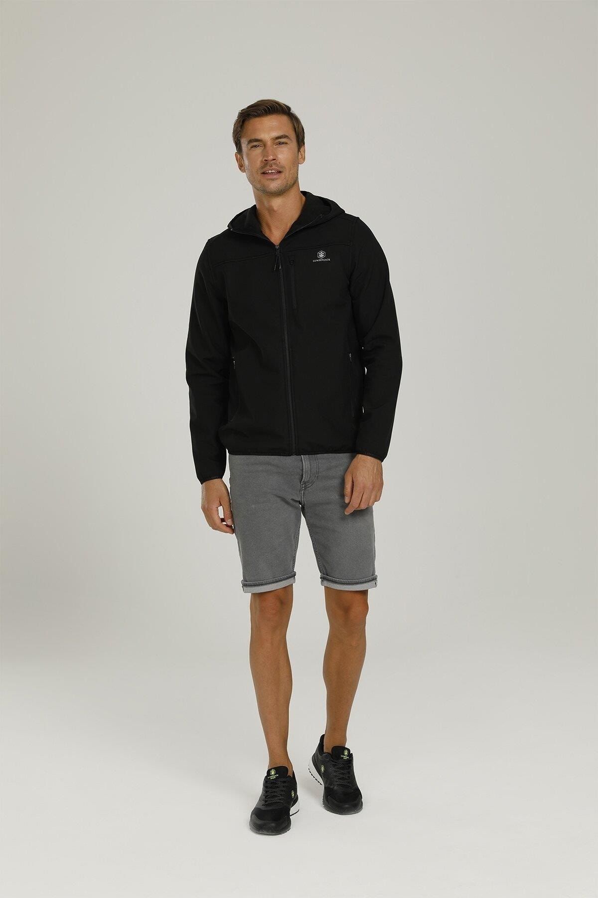 lumberjack-GT16 Basic Softshell 1pr مقنعين بسحاب 3 جيوب 3
