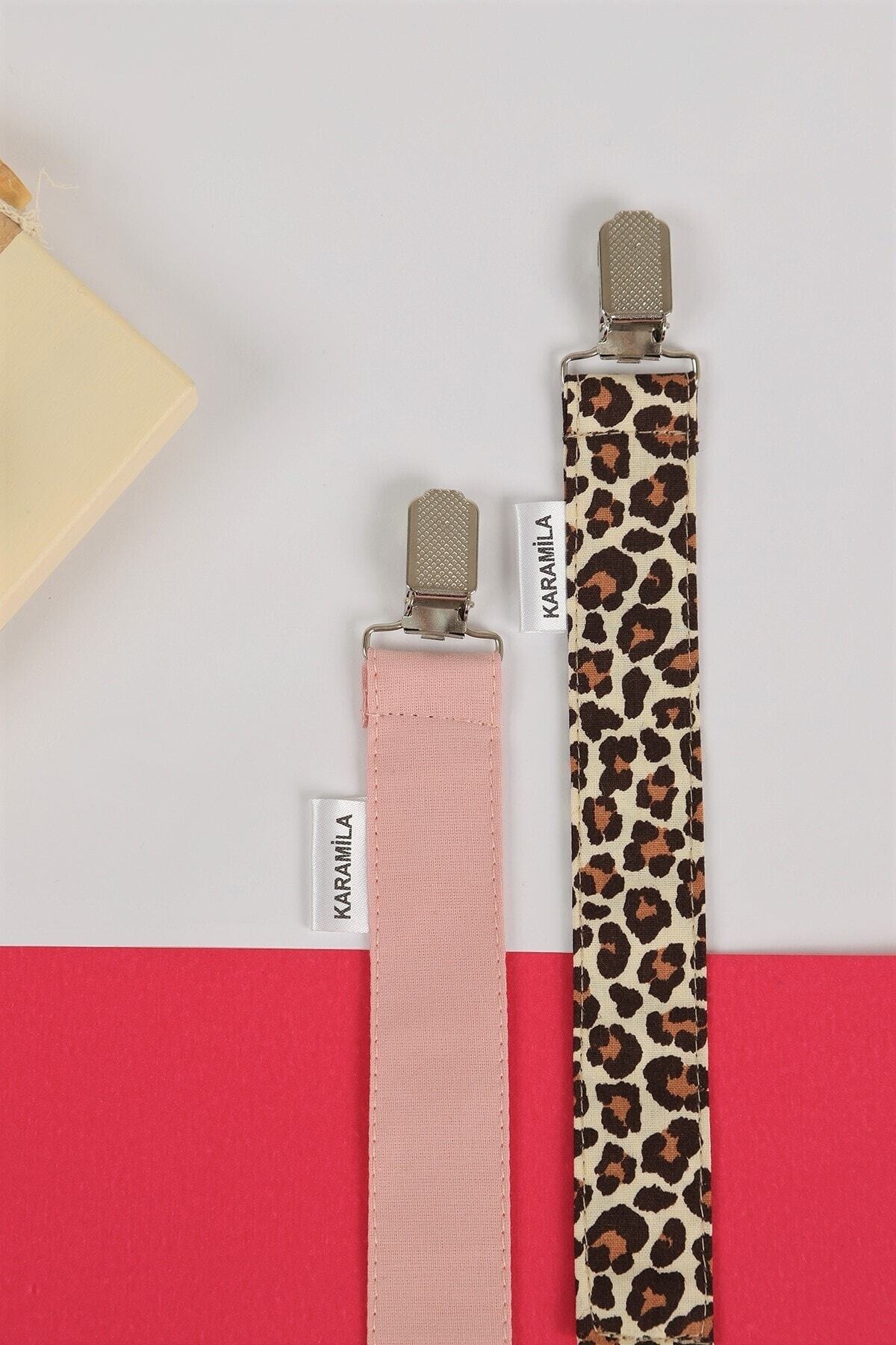 KARAMİLA 2’li Set %100 Pamuk Emzik Askısı - Bebek Hediyesi - Emzik Zinciri- Emzik Tutacağı fotoğrafı 2 (önizleme)