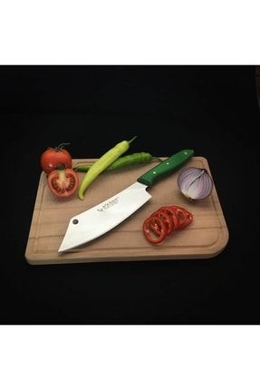 Yeşil Sap Mikarta Action Şef Bıçağı Şef Mutfak Bıçağı Sebze Meyve Doğrama Bıçağı El Yapımı YŞLMKRTACTİON