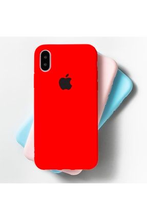 Iphone Xs Max Uyumlu -logolu Soft Içi Kadife Baskılı Lansman Silikon Kılıf TCASEİPXsMaxLOGO