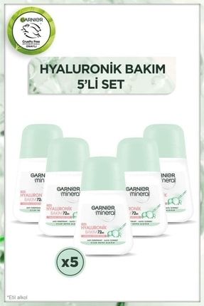 Minerall Hyaluronik Bakım Roll-on Deodorant 50 Ml X 5 Adet 72 Saatlik Efsanaviy Koku