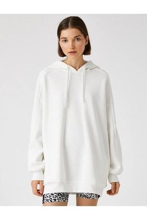 Oversize Kapüşonlu Basic Sweatshirt TYC00495140886