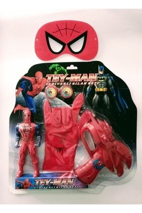 Tey Man Işıklı Örümcek Adam, Eldiven Ve Taso Fırlatan Tabanca Toys43