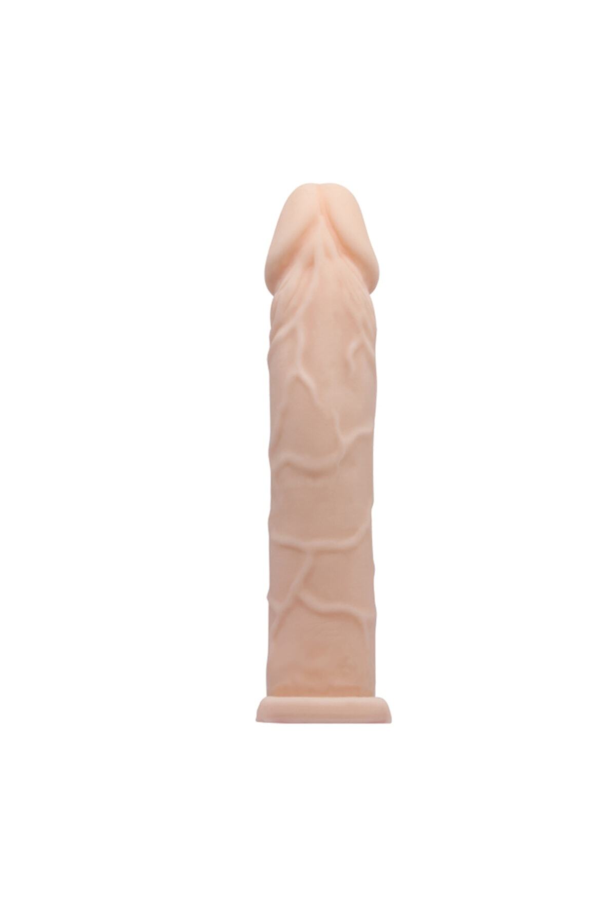 Extended 6 Cm Dolgulu Realistik Penis Kılıfı Uzatmalı 2