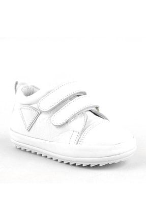 Yumuşak Hakiki Deri Beyaz Ilk Adım Bebek Ayakkabısı TX5D09CB582404