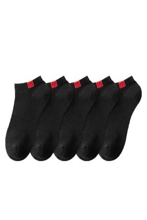 Unisex Yazlık Extra Soft Spor Patik Çorap Seti 5 Çift (kırmızı Kare) FSH15