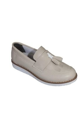 Yazkış Erkek Çocuk Krem Üzeri Püsküllü Comfort Taban Klasik Sünnet Ayakkabısı YKA219