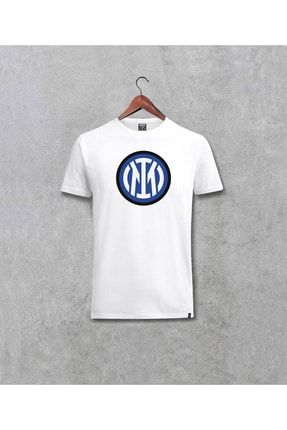 Inter Milan Logo Tasarım Baskılı Unisex Beyaz Tişört 0688567drk19716