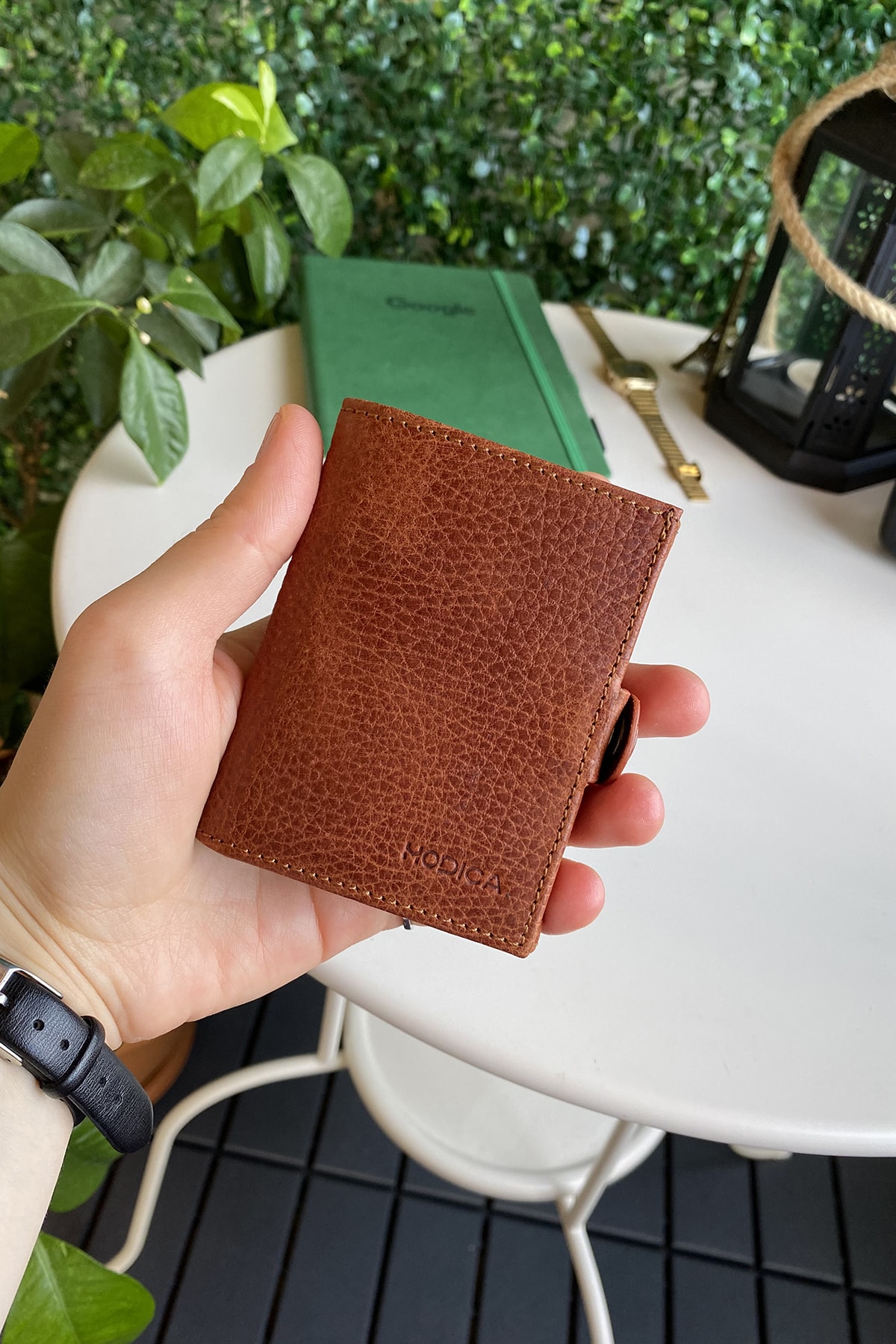 Montana - Genuine Leather Minimalist Foldable Tan Wallet with 6-Card Compartment, Coin Compartment