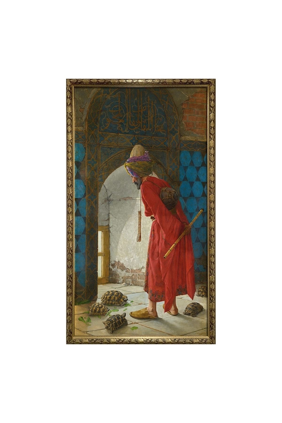 Anadolia Osman Hamdi Bey, Kaplumbağa Terbiyecisi Büyük Boy Tablo