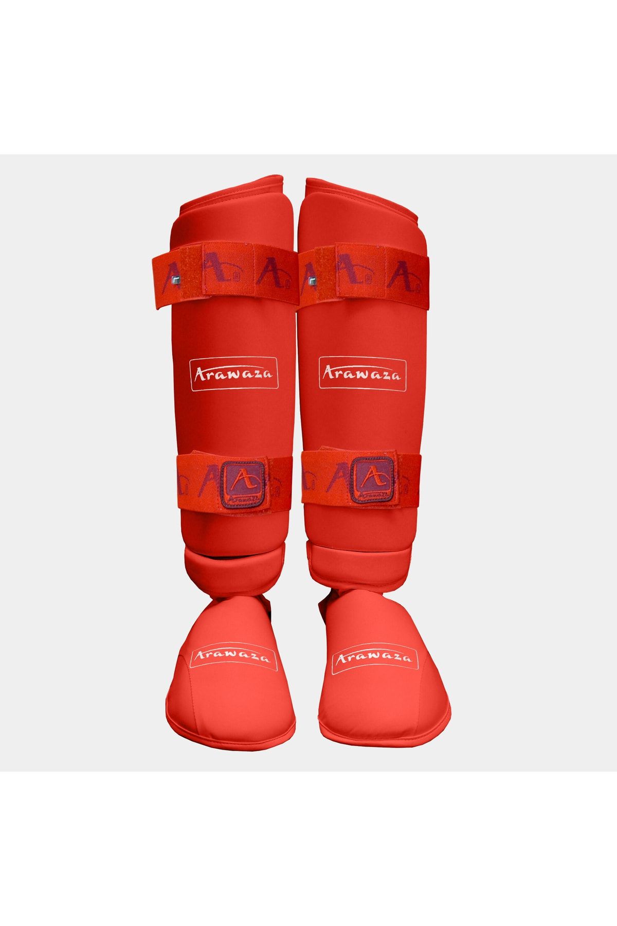 تجهیزات بوکس قرمز WKF تأیید شده از پا Kaval Poot Protective Red آبی Arawaza
