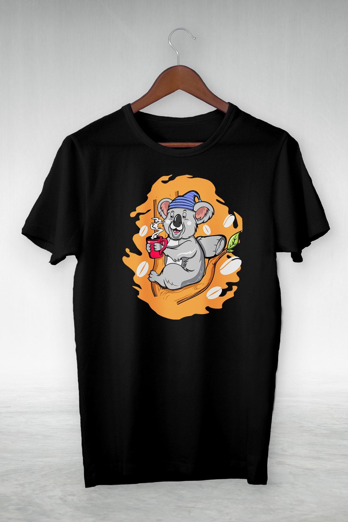 Chaz Store Ilustrație Koala - Design De Tricou Pentru Băutură Cu Ceai Negru Unisex - M