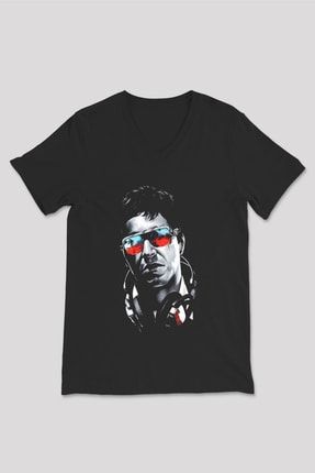 Alpacino Siyah V Yaka Tişört T-shirt VT5749
