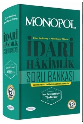 Monopol Idari Hakimlik Soru Bankası 12. Baskı 2022 9786257837606