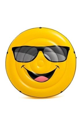 Emoji Gülen Cool Adam Havuz Yatağı Smile Ada Yatak 173x27 Cm. glndmhvzytğ