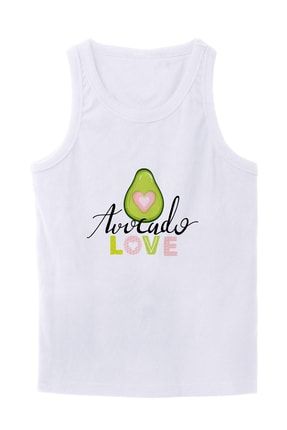 Ibl Avocado Love Baskılı Beyaz Askılı T-shirt P28861S3168