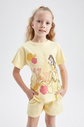Kız Çocuk Disney Prenses Kısa Kollu Tişört Y6615A622HS