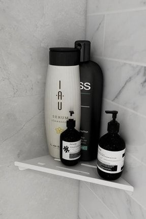 Metal Köşe Duş Rafı, Beyaz Banyo Şampuan Raf, Mutfak Tuvalet Düzenleyici Tutacağı Şık Duş Organizeri rsyvna31b