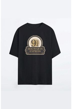 Hogwarts 9 3_4 Unisex Oversize T-shirt QAİSER 9 3/4