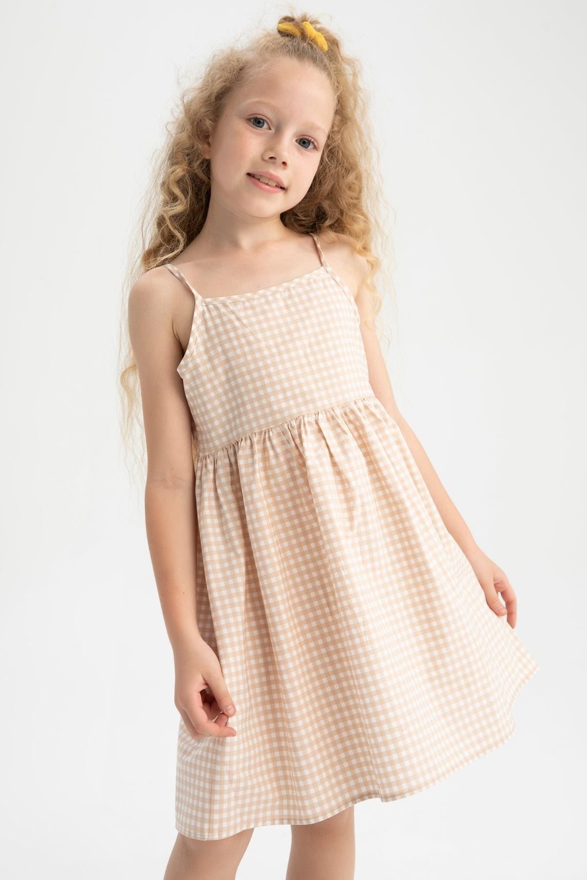 DeFacto Kleid Beige A-Linie FN5686