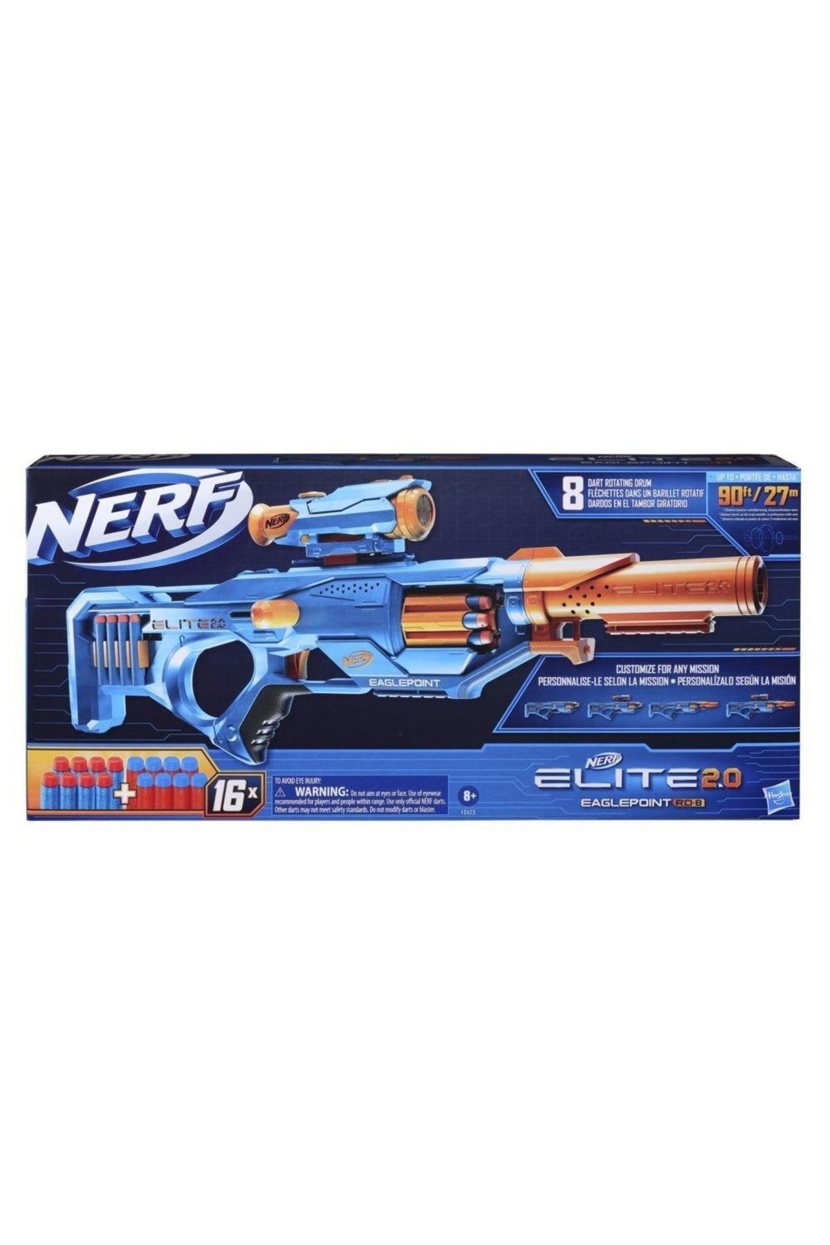 Lança dardos sniper nerf elite 2.0 eaglepoint rd 8 hasbro f0424, Magalu  Empresas