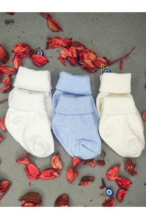 Kıvrık 6'lı %100 Cotton Erkek Bebek Çorabı 0-1-3-4-5-6 Ay Standart x501
