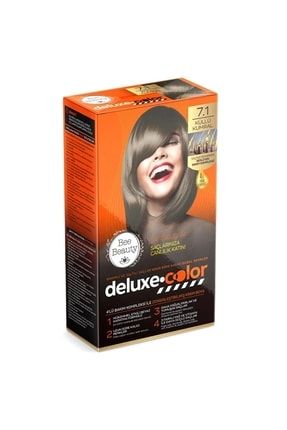 Deluxe Color Kit Saç Boyası 7.1 Küllü Kumral 64fa