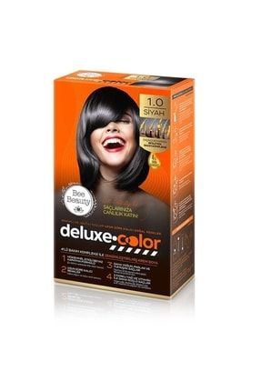 Deluxe Color Kit Saç Boyası 1.0 Siyah 64fa