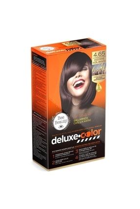 Deluxe Color Kit Saç Boyası 4.65 Kestane Kızıl Akaju 64fa