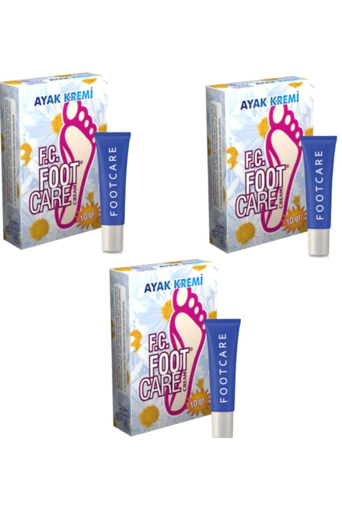 fc footcare Ayak Koku Önleyici Krem 3 Kutu - Her Kutu 120 Gün Etkili Ve Çorap Hediyeli