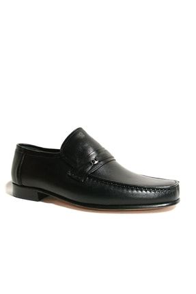 Siyah Bağcıksız Rok Kösele Erkek Ayakkabı 1803070136