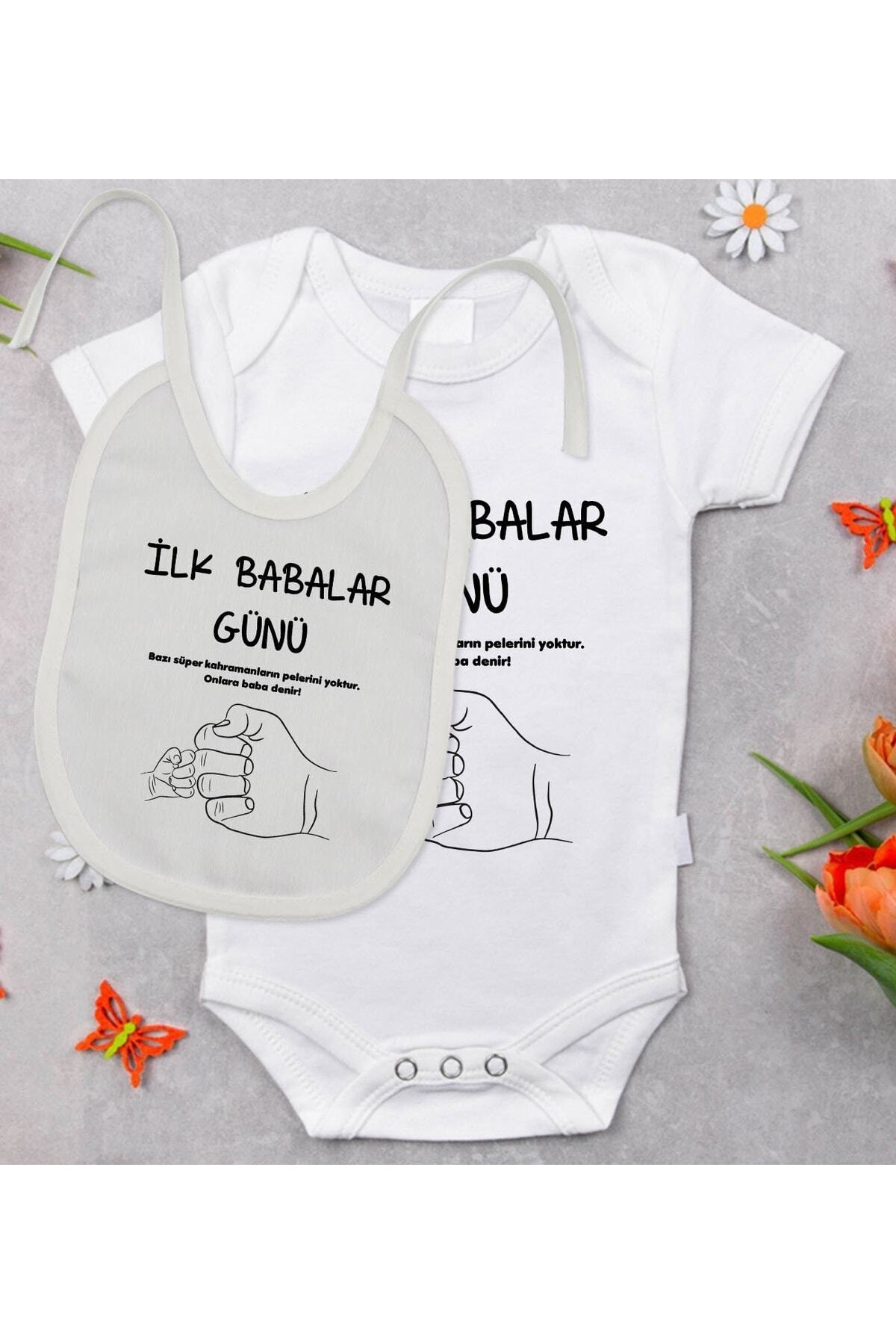  ست هدیه بادی و پیشبند طرح‌دار مخصوص روز پدر از برند Bk Kids - مدل 2