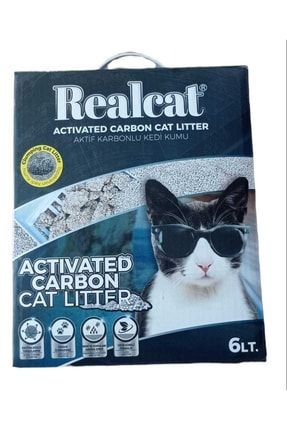 Realcat Aktif Karbon Kedi Kumu 6 Lt REALAKTİF