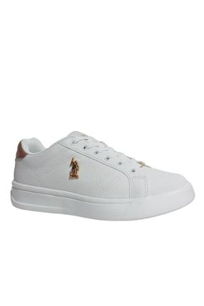 U.s.polo Assn Beyaz Altın Sneakers Bağcıklı Spor Ayakkabı 1801070150