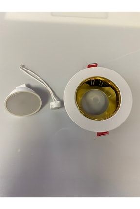 Dry 1018 Beyaz Gold 9cm Spot-7watt Ampül+porselen Duy Dry1019