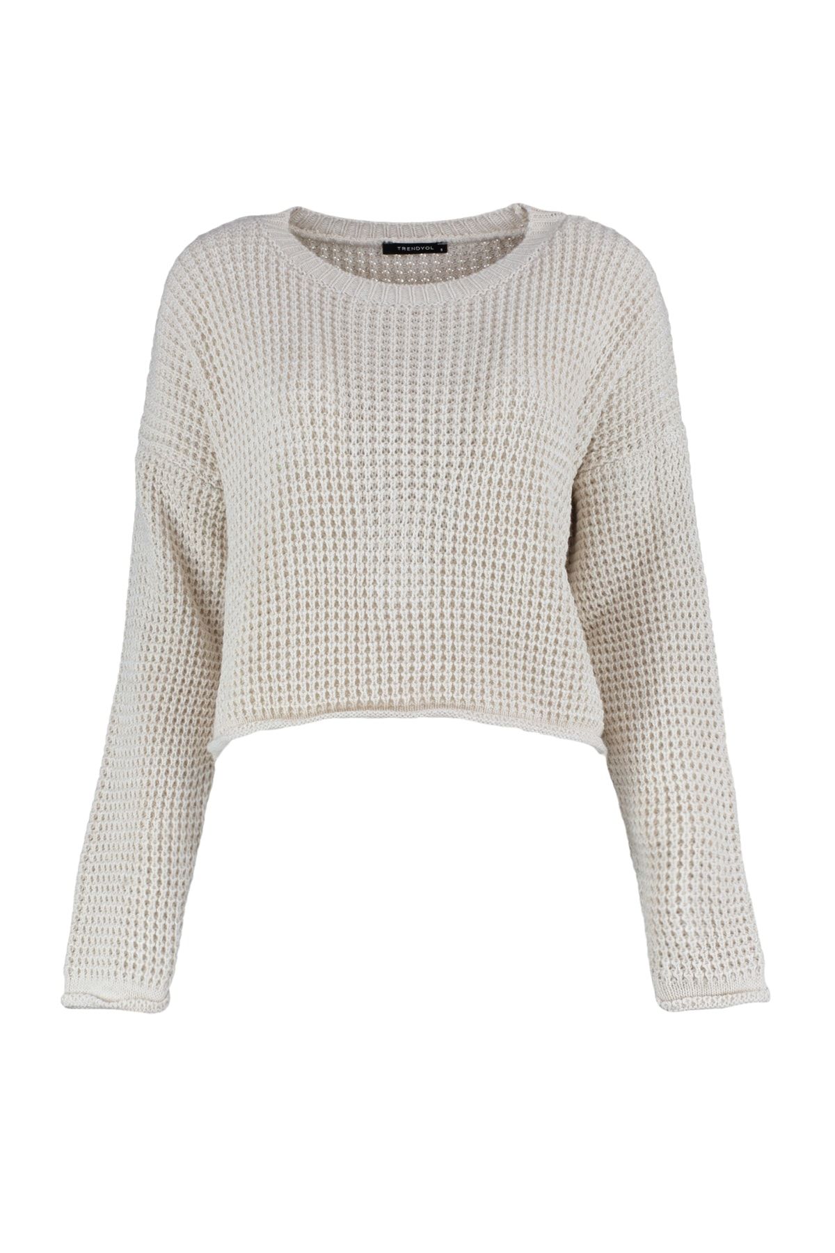 Trendyol Collection-Wide Fit Stone Crop Strickpullover – TWOAW23KZ01193 6