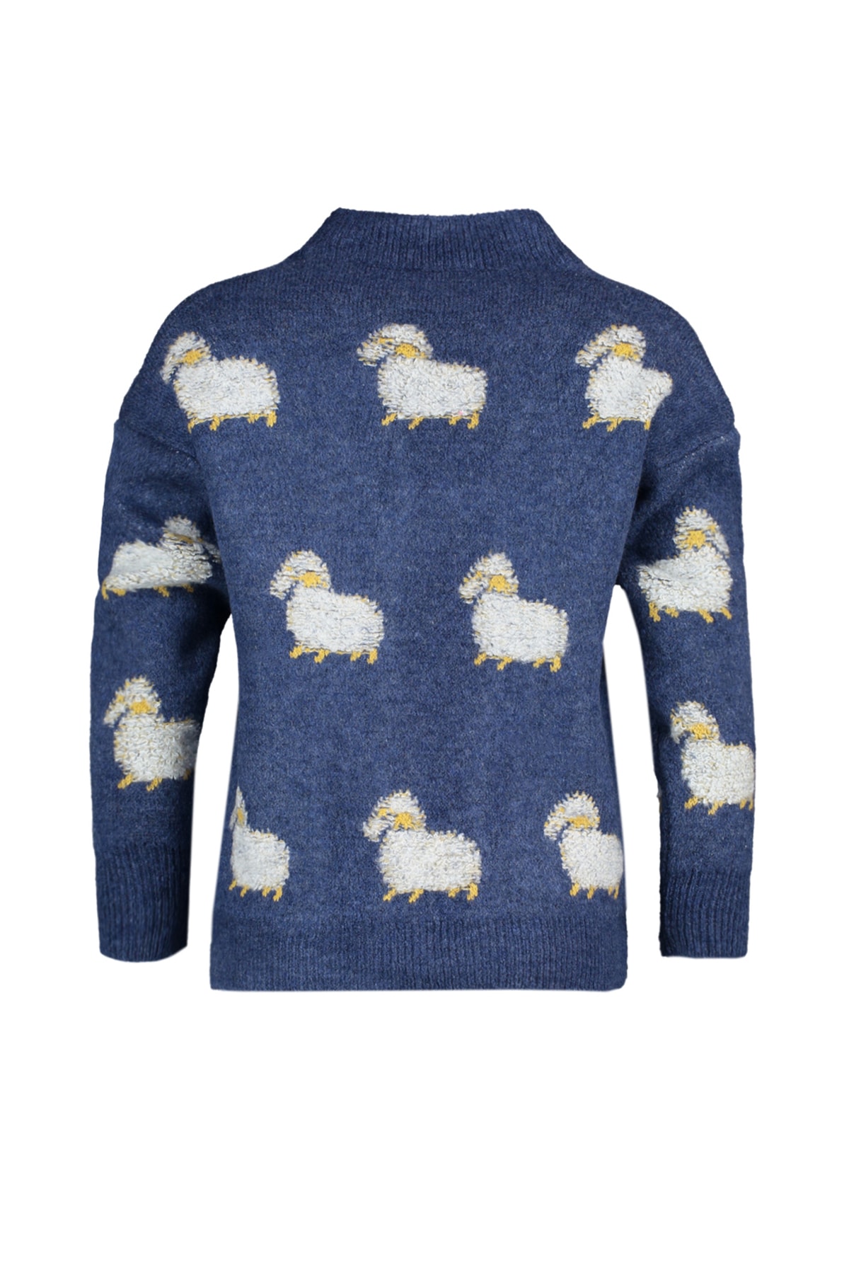 Trendyolmilla  Mavi Yumuşak Dokulu Kuzu Desenli Triko Hırka TWOAW21HI0476 - Görsel 8