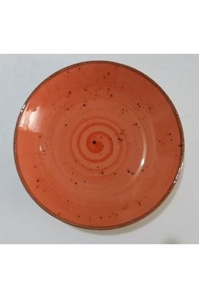Porselen 19 cm Turuncu Yemek Tabağı 1 Adet 611i99