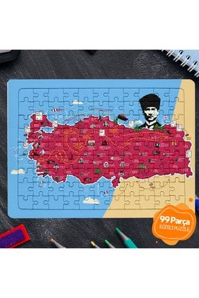 Puzzle – Türkiye Cumhuriyeti Atatürk Yolu Milli Mücadele Haritası 130 Parça PZL1636-13000