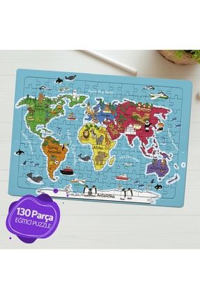 Puzzle – Hayvan Ve Şehirler Dünya Haritası 99 Parça PZL1600-9900
